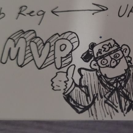 riddle_dog's profile picture. spike ♥︎ 32 ♦︎ bringing back barber-surgeoning ♠︎ icon by me on a post-it ♣