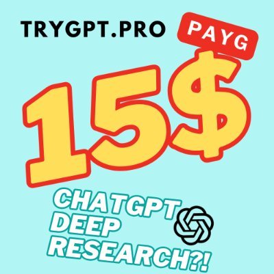 trygptpro's profile picture. 🔬 Deep Research Mode Explorer
💡 Try one complete query: $15
✨ Full documentation & citations
🔗https://t.co/4HynmFF4Vw