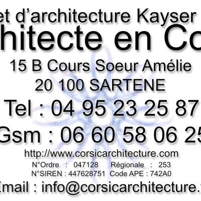 Cabinet d'architecture Kayser Milleliri, Architecte en Corse Tel : 06 60 58 06 25 https://t.co/lXmTTh1D3x https://t.co/lXmTTh1D3x