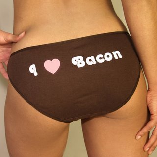Bacons biggest blonde fan..bacon is not just for men, the ladies love bacon too.