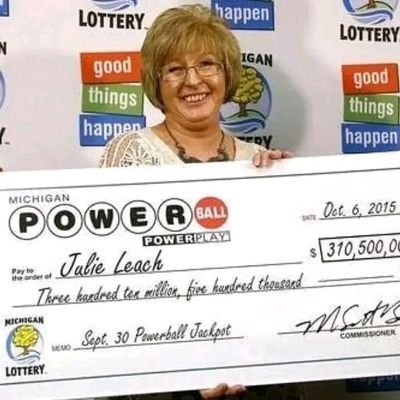 I'm Julie leach the powerball lottery winner of $310.5m I'm giving out $50k to my first50k followers