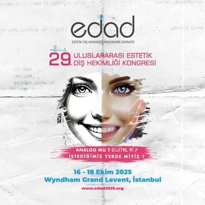 EDAD - Estetik Diş Hekimliği Akademisi Derneği X Hesabı Profil Fotoğrafı EDAD - Estetik Diş Hekimliği Akademisi Derneği X Hesabı Profil Fotoğrafı