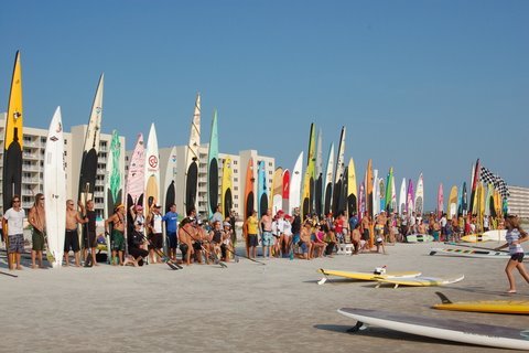 The Pink Paddle is an ocean festival paddle that benefits cancer health issues for women with proceeds going toward a mammography scholarship program.
