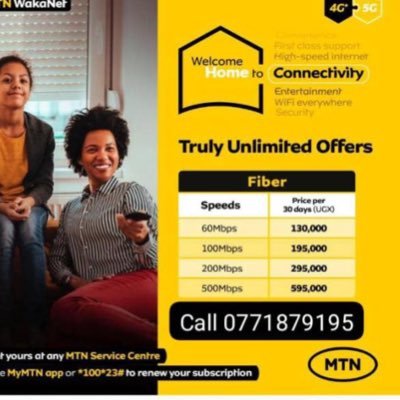 SannyDkatongole's profile picture. MTN wakanet fiber internet speed unlimited data monthly subscription!
call 0771879195

 Jeremiah 29 :11 God will never give up on you