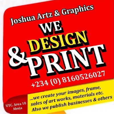 A Computer graphics designer,Also sales all kinds of Art works & materials, An Estate Agent with Abuja Real Estate Nigeria