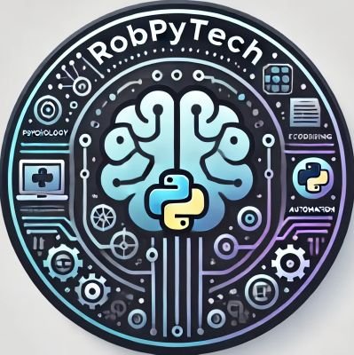 RobPytech's profile picture. 🔬 #Psychology #tech | 💻 #Python & automation | 📊 Eye-tracking & research | ✍️ #Obsidian for digital thinking