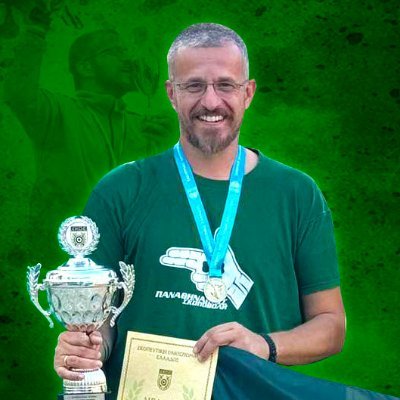 Αθλητής του Παναθηναϊκού Α.Ο. (Σκοποβολή) ☘️ 3x🏆(ομαδικό): ☘️1993 (Rapid Fire) ☘️ 2019 (Free Pistol) ☘️ 2024 (Rapid Fire)