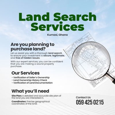 🏡🔑 Your Trusted Land Expert in Kumasi & Ashanti Region | Land Sales | Documentation | Dispute Resolution 📩 DM me for hassle-free land deals