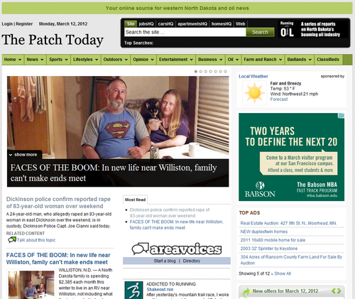 ThePatchToday's profile picture. The Patch Today is a general news website serving western North Dakota's oil patch.