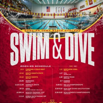 • Head Coach - Iowa State University Women's Swimming & Diving •