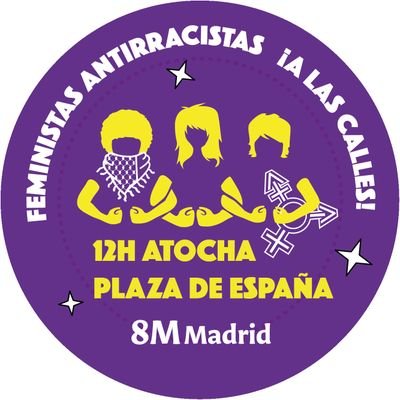 Comisión 8M del movimiento feminista de Madrid 💜🔥
¡Venimos a cambiarlo todo! 🔥💜
Patriarcado, Genocidios, Privilegios.#SeAcabó
#HuelgaFeminista