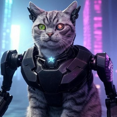 grokcat_solana's profile picture. Grok's Cat ｜  Creat by @grok ｜The robotic cat image blends cyberpunk aesthetics with feline charm
$grokcat