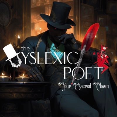 dyslexicpoet101's profile picture. Your Sacred Clown, Lover, Adores life, Poet, Designer, Creator, Connoisseur of the exquisite, art lover, cherishes the sensual believer of Love being the answer