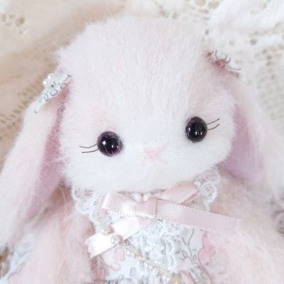 Senn　テディうさぎ　立ち耳うさぎちゃんと垂れ耳うさぎちゃん　テディベア たれ耳うさぎちゃん🐰 ポンタ先生の作品💕 #うさぎ #たれ耳