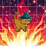 A wizard cat’s potion for invisibility works too well, and now he’s chasing his own tail in confusion.