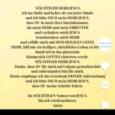 JESUS KOMMT ,Tut Buße !
Der MESSIAS kommt ! Seit wiedergeboren!
Hebräer 12 14 ! bereiten wir uns vor , in BUßE und HEILIGUNG!
Instagram canan.sahinkaya.980