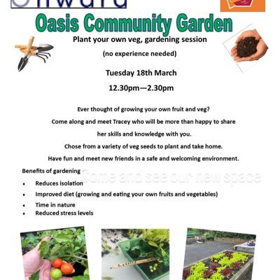we work for Oasis Hub Oldham where Tracey runs a gardening group in Hollywood