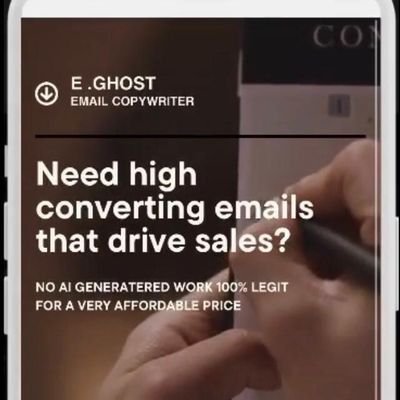 I turn emails into money machines 💰 | Email Marketing Copywriter 📩 | Crafting emails that convert & boost open rates 🚀 Let’s talk sales
Am a fiver freelancer