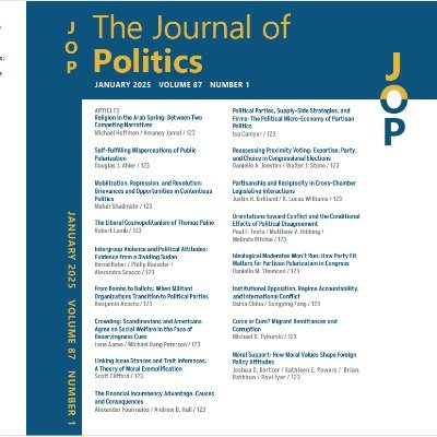 Journal of Politics @jop@sciences.social Profile