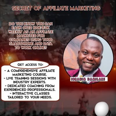 Affiliate marketing is when you stand as a middle man for a company where by you get paid for .DM for more info