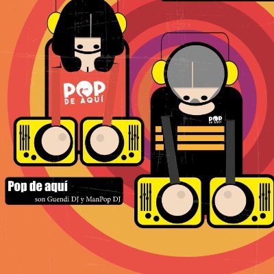 Somos @Guendi_Dj y @Man__POP y a veces nos reunimos bajo este paraguas de colores para hacer sesiones bonitas, con mucho POP y sólo de AQUÍ.