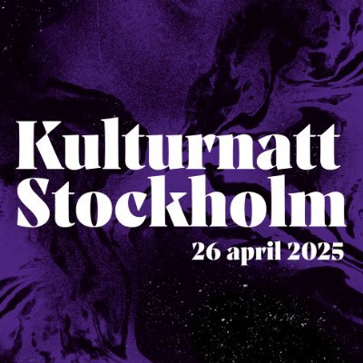 KulturnattSthlm's profile picture. Vi ses igen lördagen den 18 april 2026! 💜✨