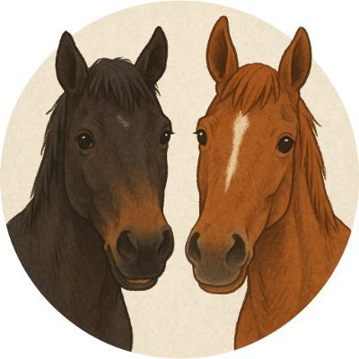 オルディーインラヴ(せん9、父オルフェーヴル、鹿毛)/ ビジョ(牝8、父キングカメハメハ、栗毛)/ 元競走馬 /オーナー👩🌾がポストしています/ Or Dee in Love (9yo g) / Bijo (8yo m) — both ex-racehorses / Posted by the owner