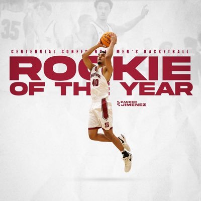 ZanderJimenez4's profile picture. Centennial Conference Freshman of the Year + 2nd team| D3Hoops Reg 5 FOY | 15.1 ppg, 5.5 rpg, 1.9 apg, 1.8 spg, 83% FT, 42.3% fg, 36.2% 3fg |