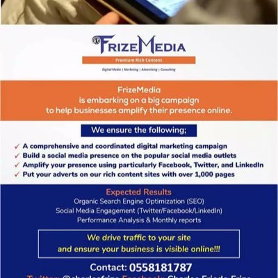 Frize_Media's profile picture. Frize media | Passionate about digital marketing, SEO, media & online ads | Helping businesses build a strong online presence & reach their audience.