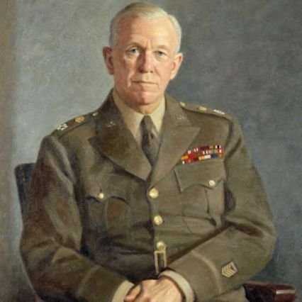 GENERAL DEL EJÉRCITO AMERICANO, TRIUNFÉ EN EUROPA CONTRA EL COMUNISMO Y CREÉ EL PLAN MARSHALL EN EUROPA PARA SU DESARROLLO DESPUÉS DE LA 2a.GUERRA.ANTICOMUNISTA