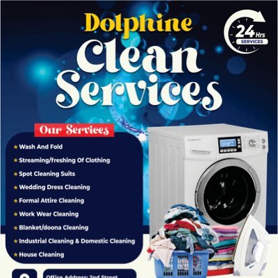 We deal on all kinds of cleaning services, laundry &drycleaning (pick up &drop off).Industrial & domestic cleaning. Post construction cleaning.07030202634.