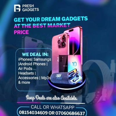 An Entrepreneur ||An upcoming artist||
||Whatsapp number||08154034609||Swap deals and delivery||👌 ||Top notch||👌