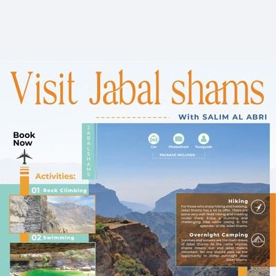 دليل محلي جبل شمس و وادي النخر
توفير سيارة الدفع الرباعي
Local guide for Jebel Shams and Wadi Al Nakhr. Providing a 4WD vehicle. 096896535303