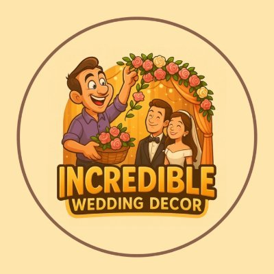 incredibledeco's profile picture. "Incredible Wedding Decor Co. is now on X! Follow us for daily wedding inspo, trends, tips, and a peek behind the scenes. Tag @IncredibleWeddings #IncredibleWed