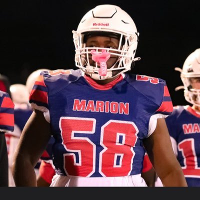 Marion football #58 #2028 6’2 246 gpa 3.1 phone#8705144942 email furleyburnett50@aol.com