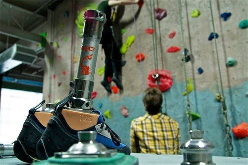 A location of Adaptive Climbing Group; a nonprofit program of @BKBFoundation People with disabilities and dedicated volunteers rock climbing athleticism.