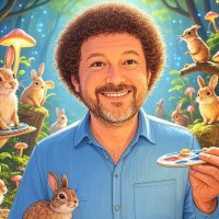 Bob Ross (parody) (@youtoocanpaint) 's Twitter Profile