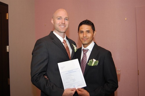 Brian and Alfonso are a married gay couple.  We are fighting the US Governments attempt to destroy our marriage via DOMA deportation