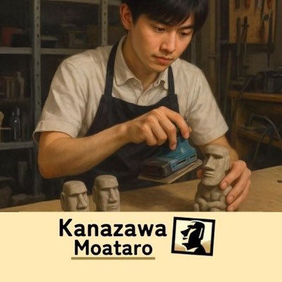 kanazawamoataro's profile picture. kanazawa moataro の活動アカです。 デザフェス暗いブース(K-115) 自分の人生と感情を重ねた癖のあるモアイを販売🗿 リンク先のminneやマルシェなどで販売。