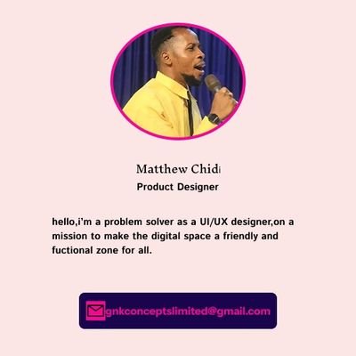 chidi_matt31878's profile picture. Am a UI/UX Product designer and Graphics Designer