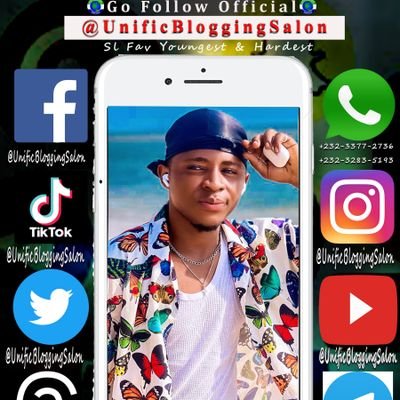 Sl🇸🇱Fav❣️Youngest & Hardest
Personal Blogger And Promoter
Social Media Influencer & Content Creator
@Nation Bloggers🇸🇱
@Red Flag Muzik🚩
@TCMS & & KKN
