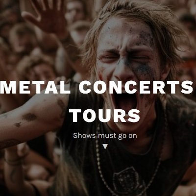 https://t.co/w8NHiCbbN1 - all American metal tours and shows calendar, every state covered. Also concert news and live photos! Some fun added. Updated daily ;)