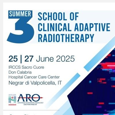 Radiation Oncologist at the Department of Advanced Radiation Oncology, IRCCS Sacro Cuore Don Calabria Hospital, Negrar Italy 🇮🇹 #radonc