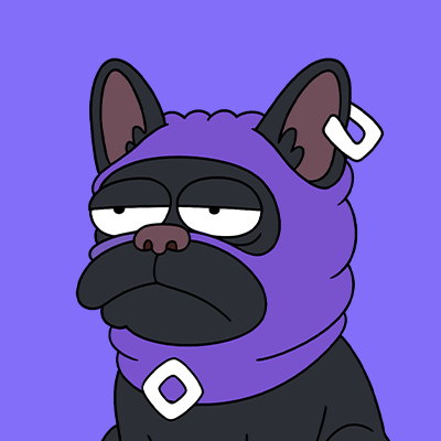 Monask_nads's profile picture. Anago the Bulldog that has a ski mask on it