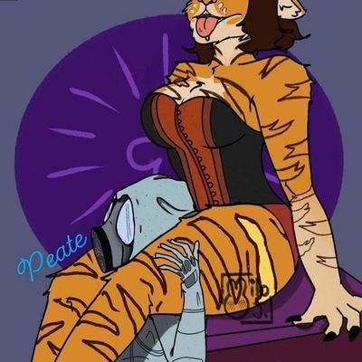 TyphoonSymbiote's profile picture. Quite knocked in the brain but that's okay as I do love gaming stuff a lot. Will maybe post clips & stuff, Red head ginger & Native American 💜🩵.