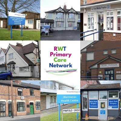 RWT's PCN (Primary Care Network) is made up of eight GP practices from across Wolverhampton, working together to provide the very best care for our patients 💙