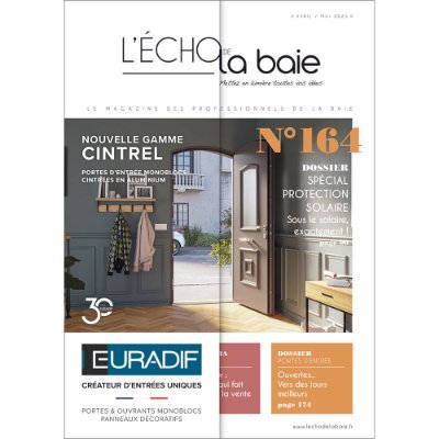 L’Echo de la #Baie informe ses lecteurs de l’#actualité et des nouveautés de la #menuiserie, de la #fermeture et de la #ProtectionSolaire // #magazine #veranda