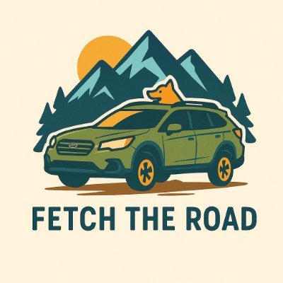 Subaru road trips. Dog in the passenger seat. Chasing mountains, muddy paws & small-town finds. #FetchTheRoad 🐾