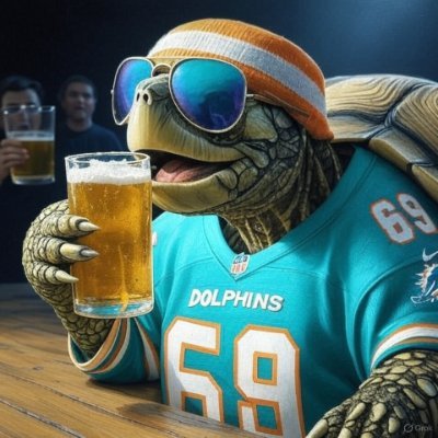 Internet Idiot, Dolphins Masochist “There’s Always Next Year” King of Flaming Hot Takes, 9x AWL, 2x GirlDad #TurtlesTakes