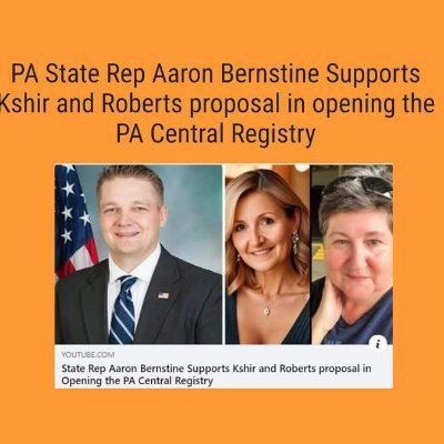 Activists Donna Kshir & Lee Cougardawn Roberts are pursuing a public child abuse registry. PA State Rep. Bernstine sponsored them - PA HB849 Session 2025.